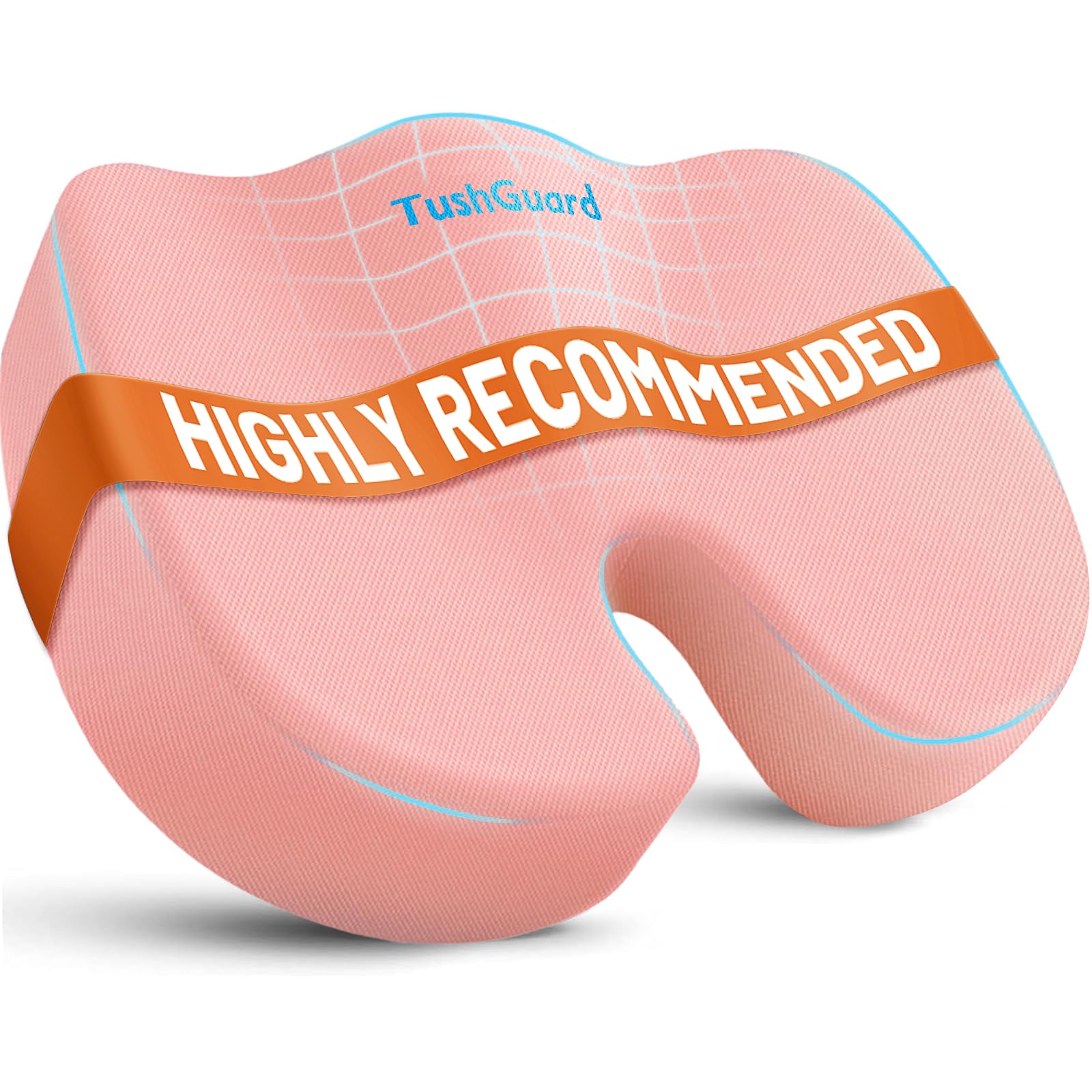 TushGuard Seat Cushion for Office Chair Memory Foam Non-Slip Cushion Back, Relief Chair Pad, Butt Pillow for Office Chair, Car, Computer Desk, Black