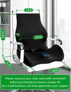 Ergonomic Memory Foam Seat Cushion for Office Chair, Car Seat, Dining, Gaming Chair & Wheelchair, Full Back & Lumbar Support Pillow One Piece, Back Pain Relief, Coccyx, Tailbone & Sciatica Pain Relief